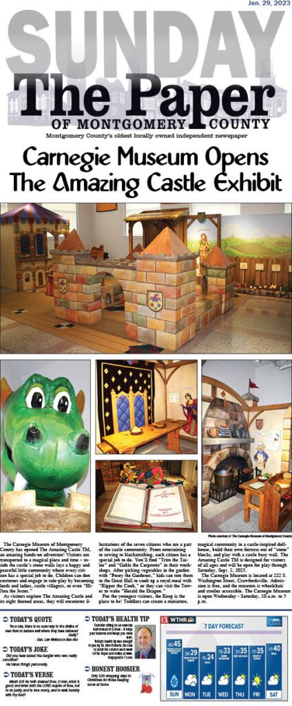 A picture of the Carnegie museum opens the amazing castle exhibit